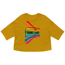 Load image into Gallery viewer, K.O. Pride Loose Drop Shoulder Crop Top- Mustard, Vintage White
